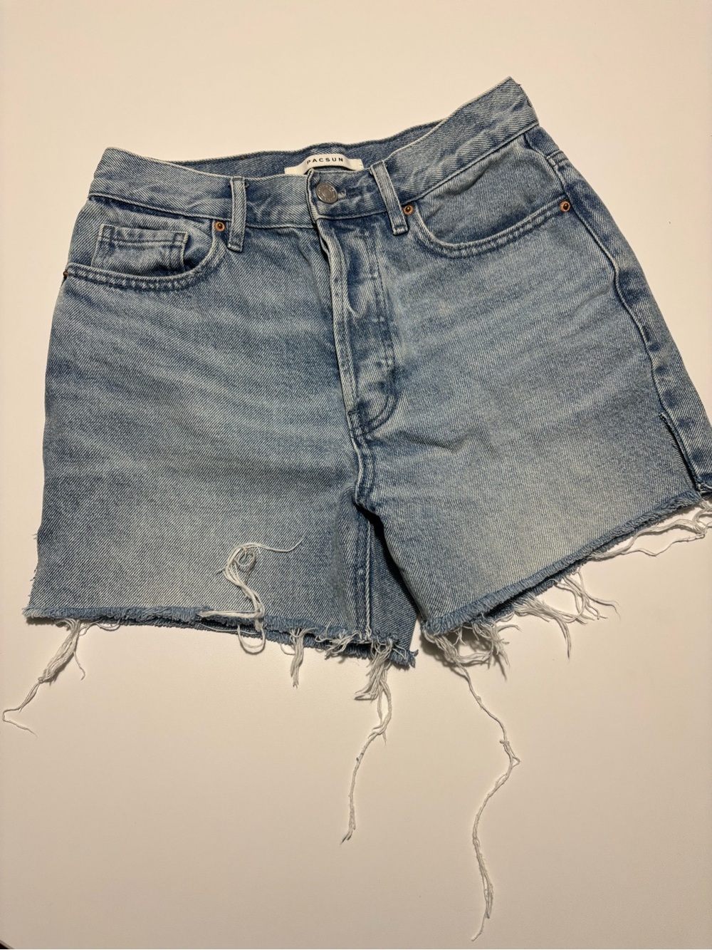PacSun Coastal High Waist 90s Girlfriend Cutoff Denim Shorts